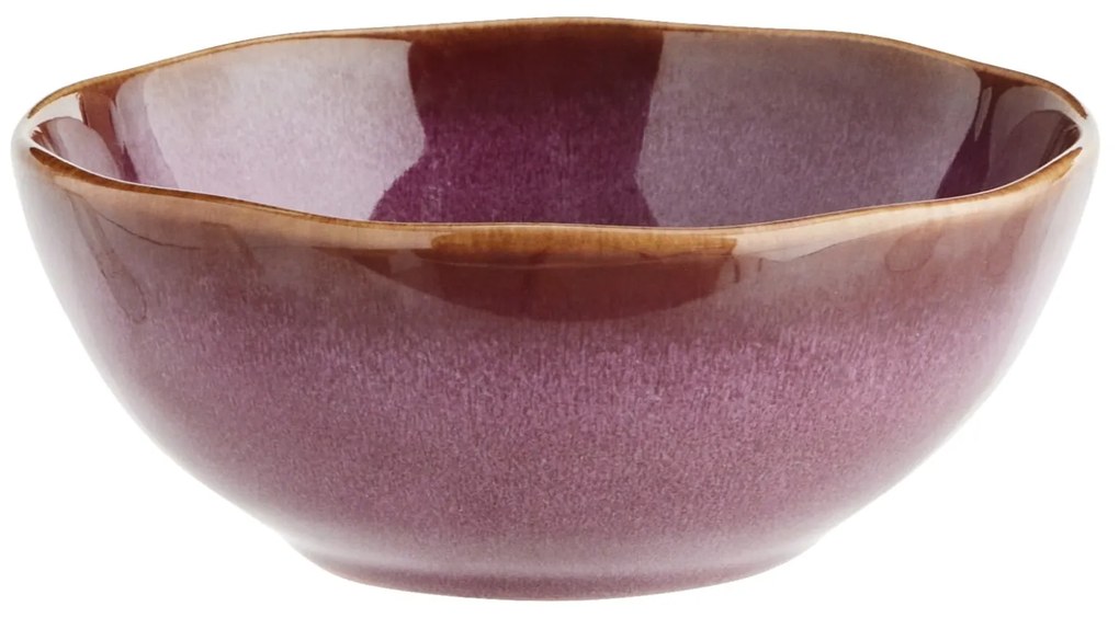 MADAM STOLTZ Kameninová miska Plum Reactive Glaze Small