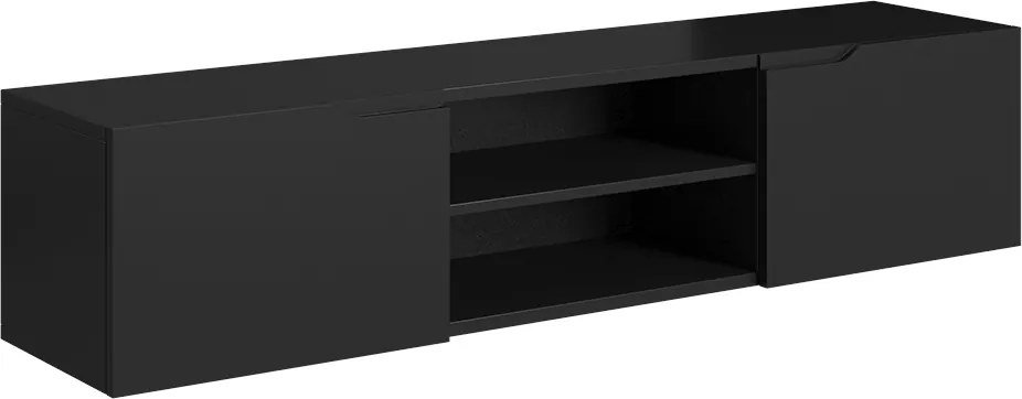 Závesný TV stolík Loftia Mini 160 cm - čierny mat
