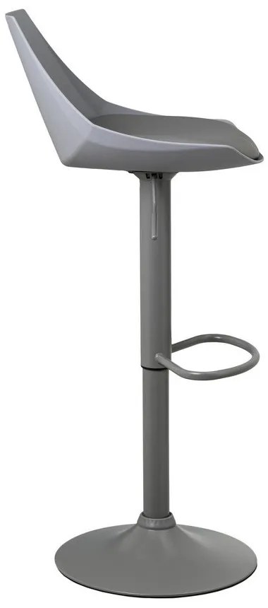 Sivé barové stoličky s nastaviteľnou výškou z imitácie kože v súprave 2 ks (výška sedadla 56,5 cm) – Casa Selección