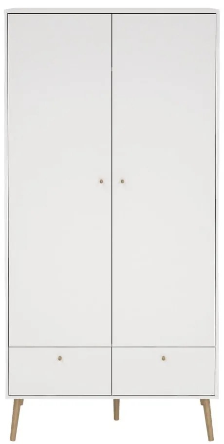 Biela šatníková skriňa 99x200 cm Bodo – Tvilum