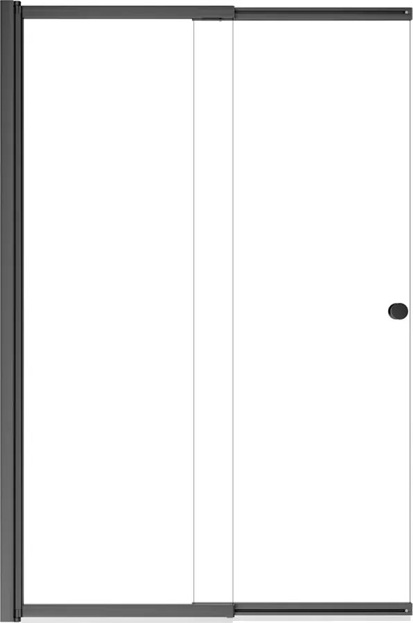 Besco Vaňová zástena s posuvným dielom EASY SLIDE GUN METAL 100150 (100x150 cm | Transparent)