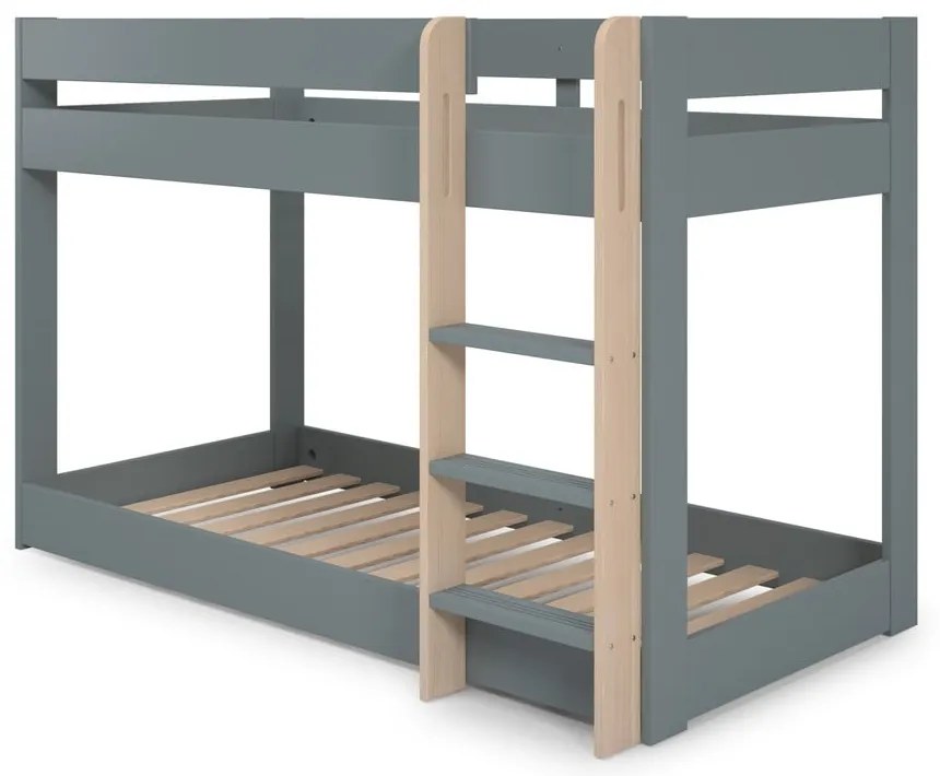 Poschodová detská posteľ sivozelená s roštom 90x190 cm Angel – Marckeric