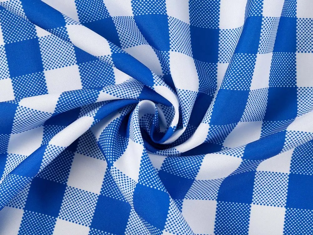 Biante Teflónový behúň na stôl TF-070 Modro-biela kocka 45x120 cm