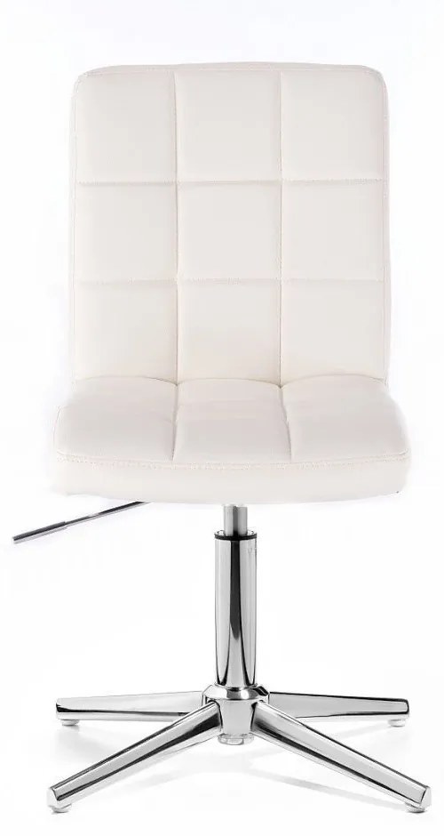 LuxuryForm DESIGN Stolička TOLEDO na striebornom kríži - biela