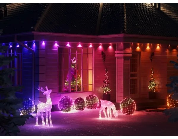 Twinkly TWTT030SPP-GUSB -LED RGB Stmievateľná vianočná hviezda 76xLED USB Wi-Fi