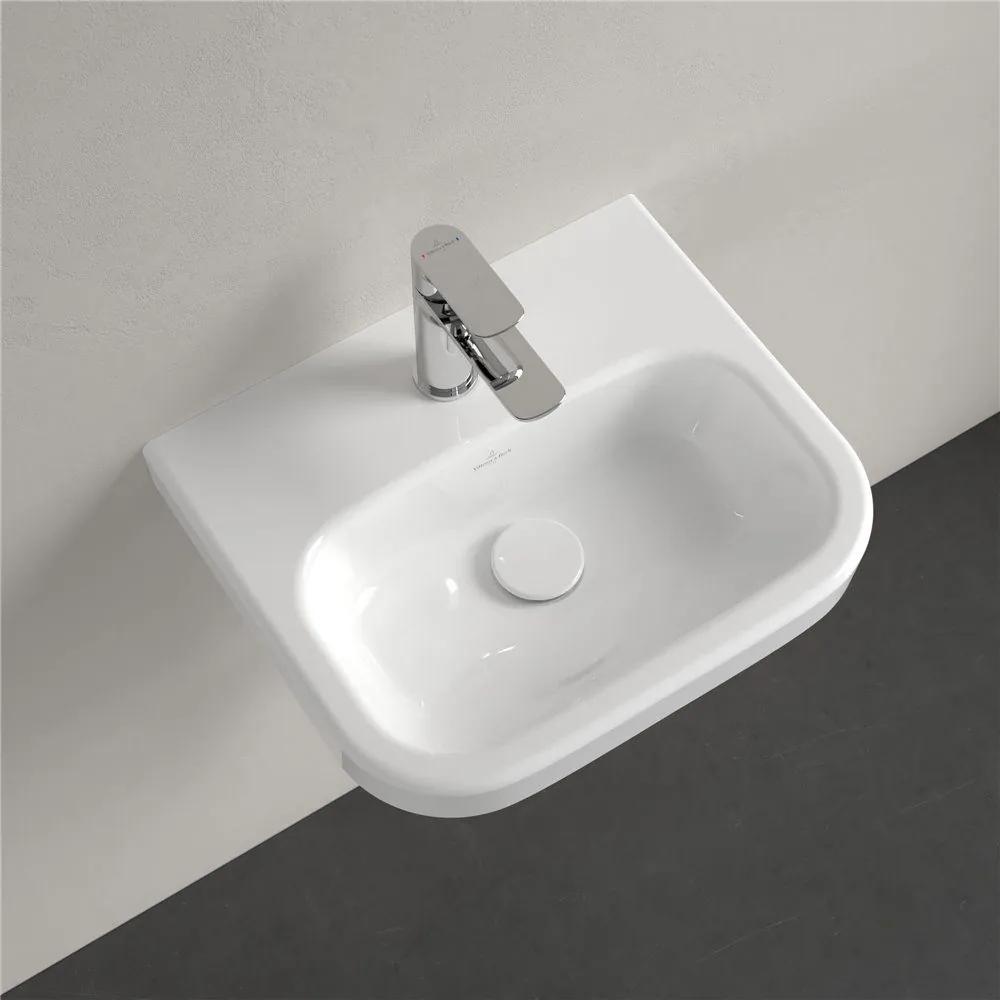 VILLEROY &amp; BOCH Architectura závesné umývadielko s otvorom, bez prepadu, 450 x 380 mm, biela alpská, s povrchom CeramicPlus, 437346R1