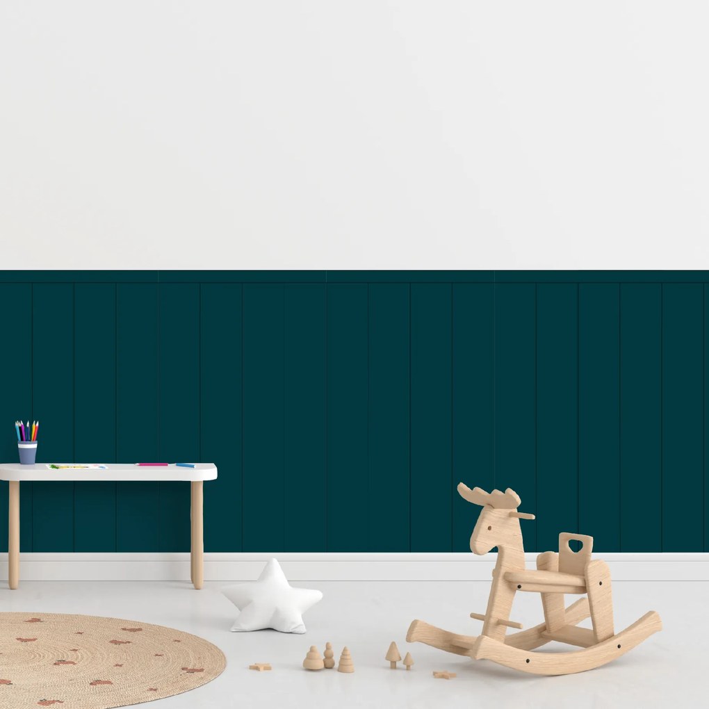 60x100cm Obdĺžnik - Modrozelená farba - textilná nálepka na stenu Farba: Tmavá, Veľkosť: 100 cm