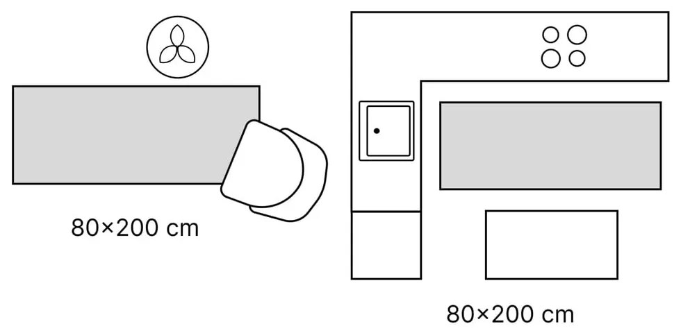 Červený prateľný behúň 80x200 cm Blocks of Fun – Vitaus