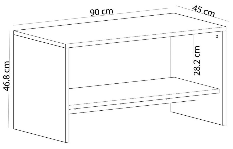 Konferenčný stolík Apollon 90 × 46,8 × 45 cm