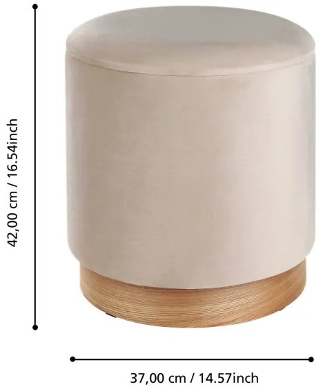 Eglo 424035 - SADA 2x Taburet MASHIKE pr. 30,5/37 cm béžová