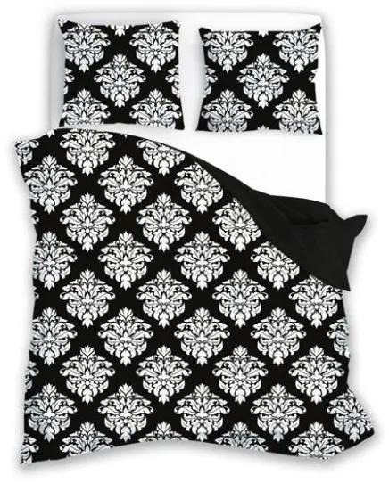 Bavlnené obliečky GLAMOUR 007 160x200 cm čierne/biele