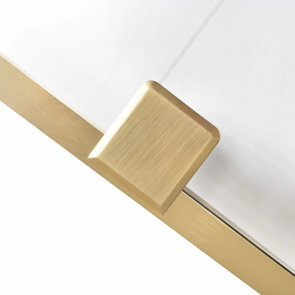 Štvorcový sprchový kút REA MONTANA DOUBLE 80x80, zlatý kartáčovaný/transparent - bez vaničky