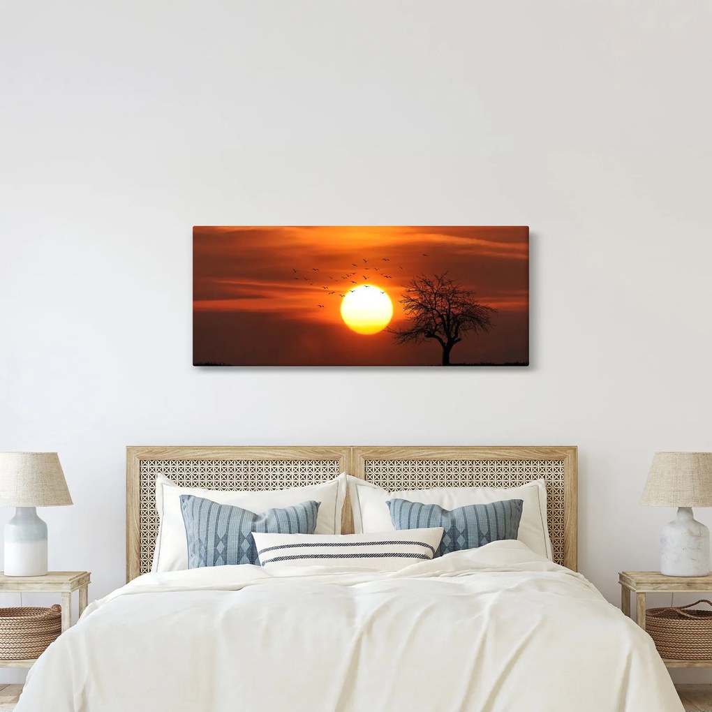 Obraz - Západ slnka (120x50 cm)