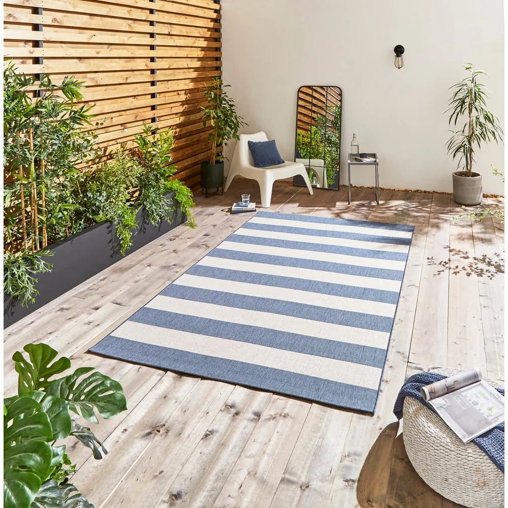 Béžovo-modrý vonkajší koberec 230x160 cm Santa Monica - Think Rugs