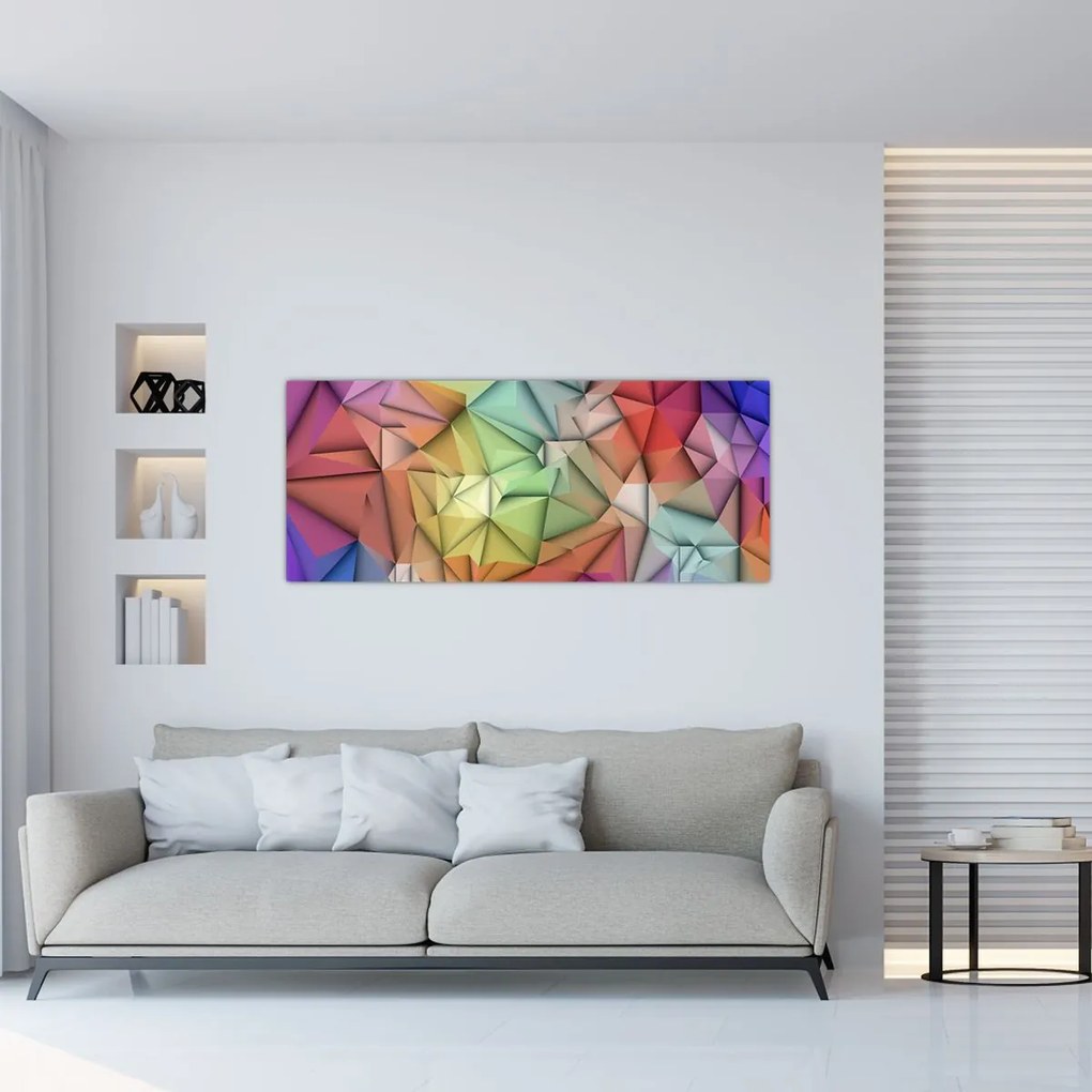 Obraz - Polygonálna abstrakcia (120x50 cm)