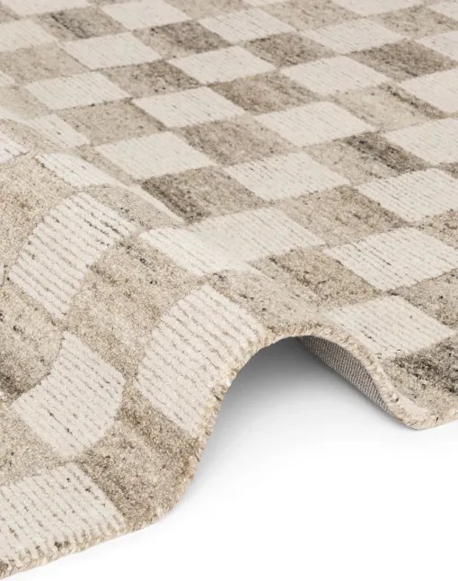 Koberec BOHO Quadra kremový / hnedý