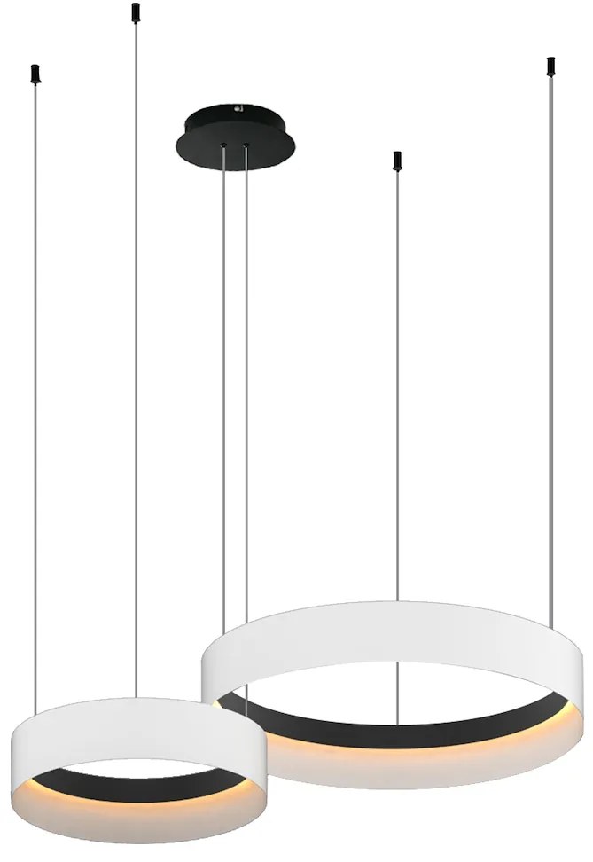 Závesné LED svietidlo Orbita, 2x LED 72w, 4000k, w/b