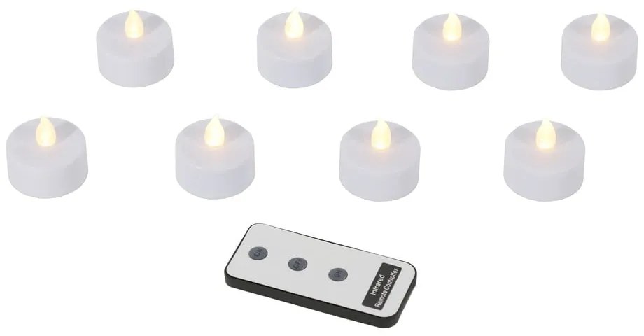 LED sviečky v súprave 8 ks (výška 4 cm) – Hilight