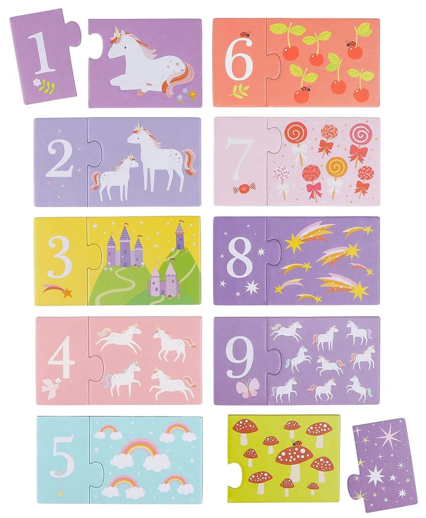 A Little Lovely Company - priradzovacie puzzle – jednorožce