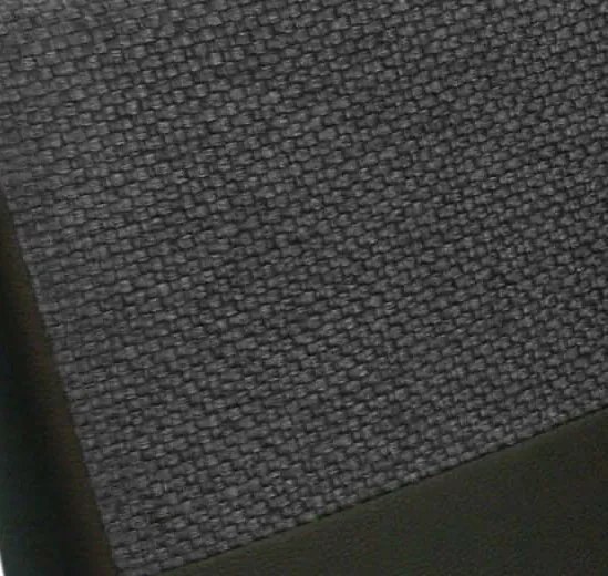 Posteľ Nice 180x200 cm, čierna ekokoža/sivá tkanina, bez matracov