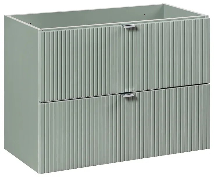 Závěsná skříňka pod umyvadlo Line Reed s deskou 80 cm zelená