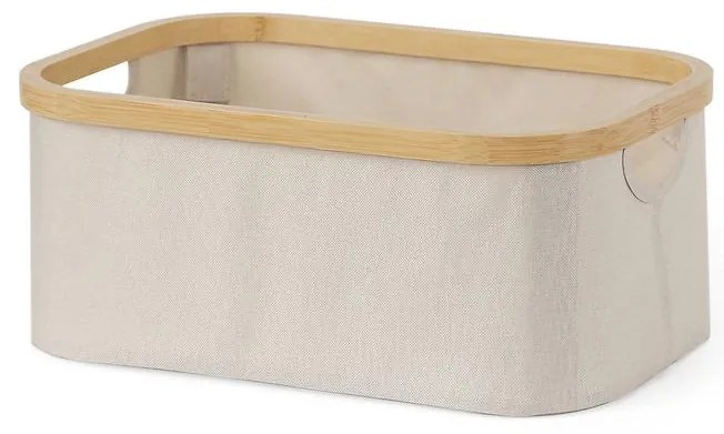 Béžový úložný košík