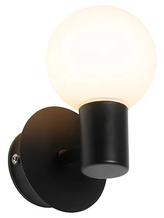 Moderná nástenná lampa čierna IP44 - Cederic Up