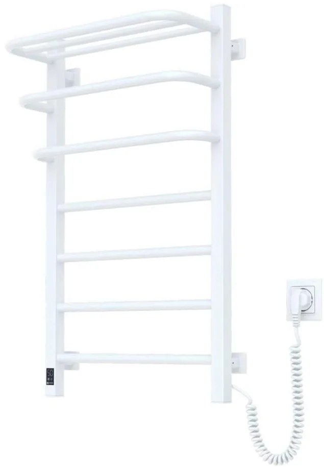 Kúpeľňový elektrický radiátor s termostatom FORTIS 350 W/230 V 80,6 cm IP44 biely pravý