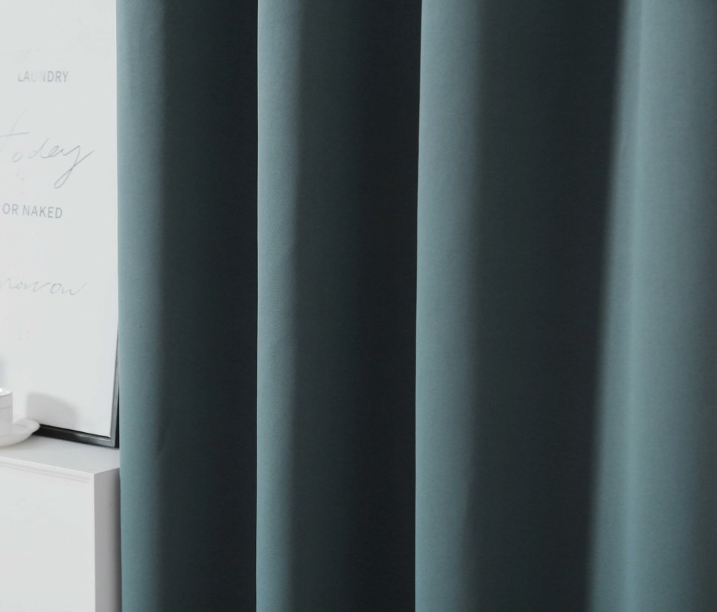 Modrozelený záves OXFORD 140x250 cm Zavesenie: Riasiaca páska