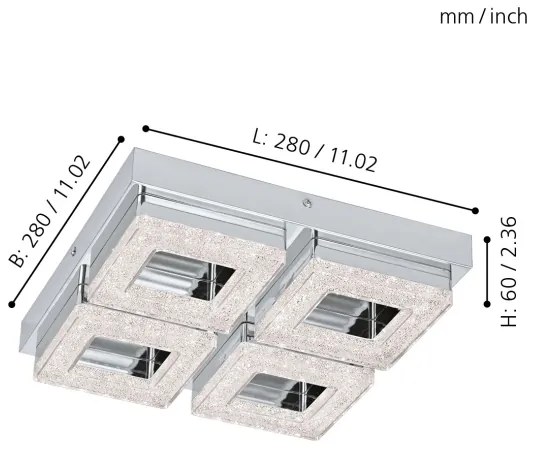 Eglo 95657 - LED Stropné svietidlo FRADELO 4xLED/4W/230V