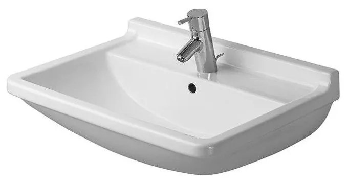 DURAVIT Starck 3 závesné umývadlo s otvorom, s prepadom, 600 mm x 450 mm, 0300600000