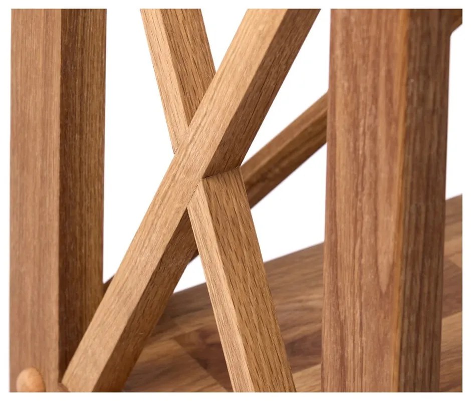 Regál z dubového dreva v prírodnej farbe 70x161 cm X-Shelf – Unique Furniture