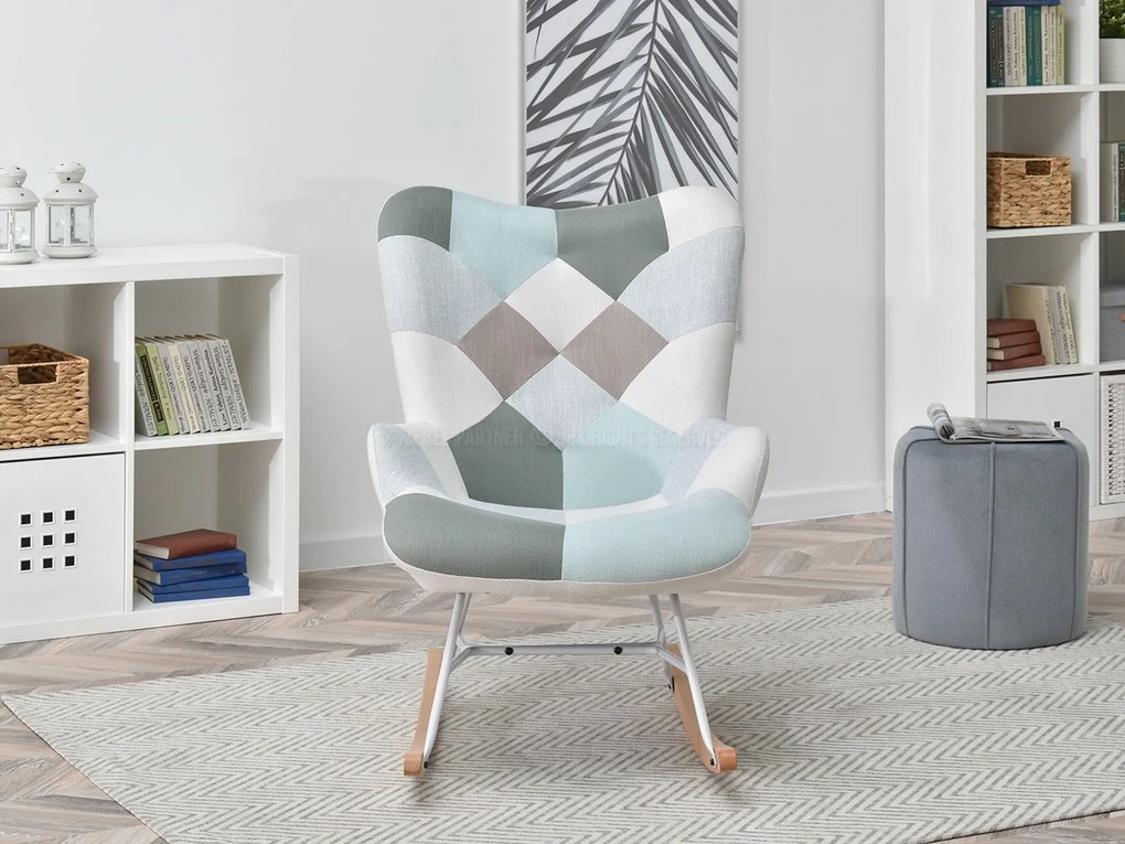 Kreslo Sibyla (patchwork + čierna). Akcia -26%. Vlastná spoľahlivá doprava až k Vám domov. 1110392