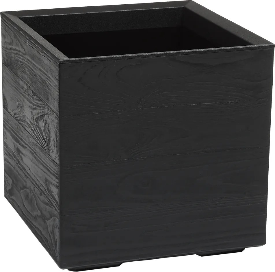 KVETINOVÝ ZÁHON KARO 400×400 mm, doska z recyklovaného materiálu, čierna*48915