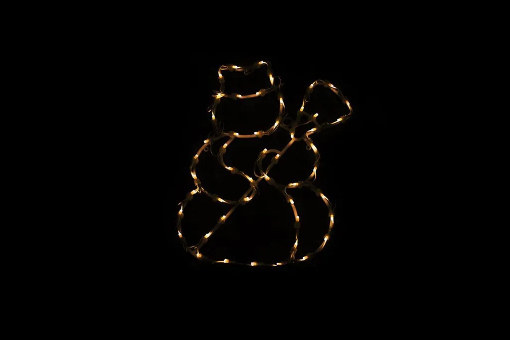 Vianočná LED dekorácia do okna - SNEHULIAK - 40 cm