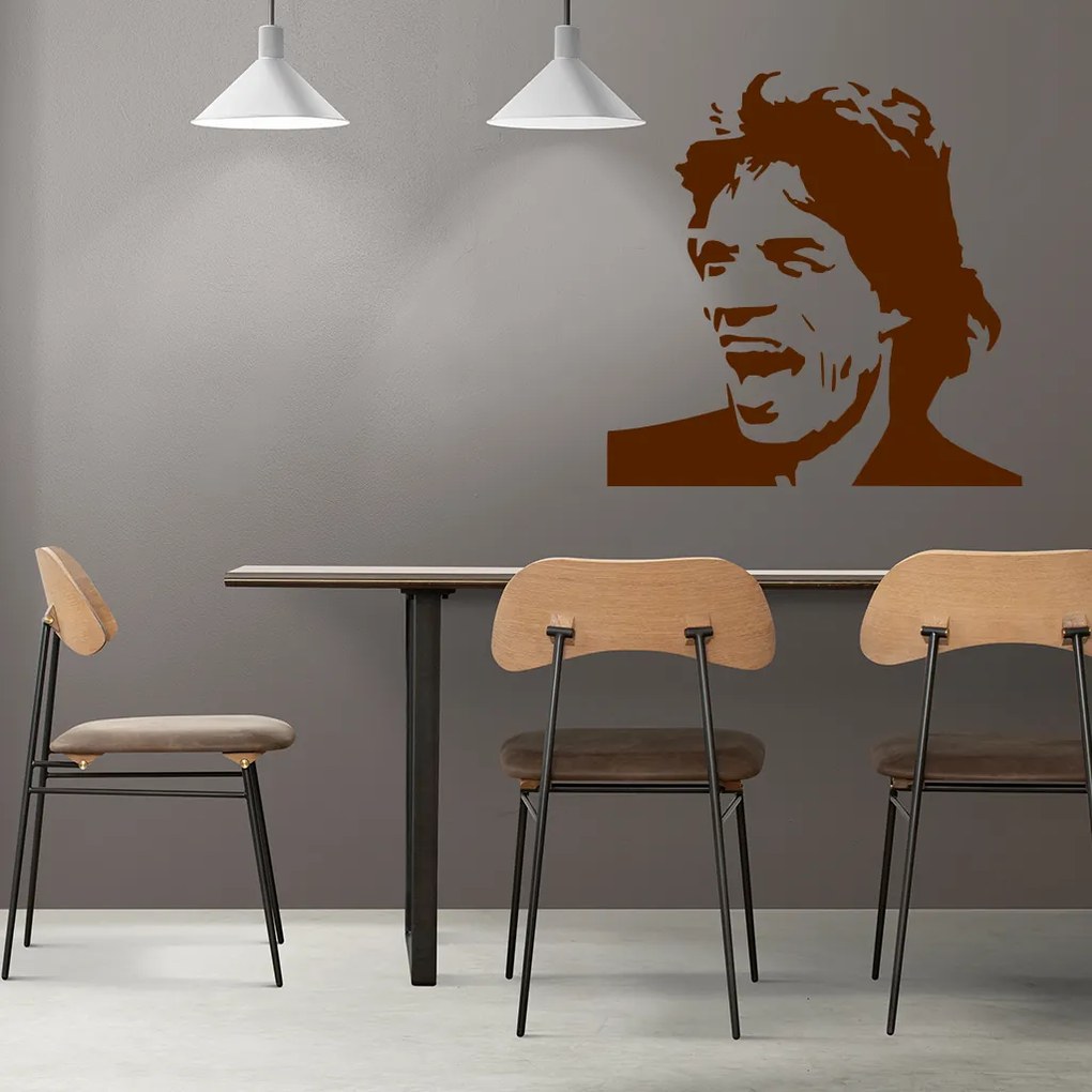 Veselá Stena Samolepka Mick Jagger Farba: zelená, Veľkosť: 80 x 80 cm