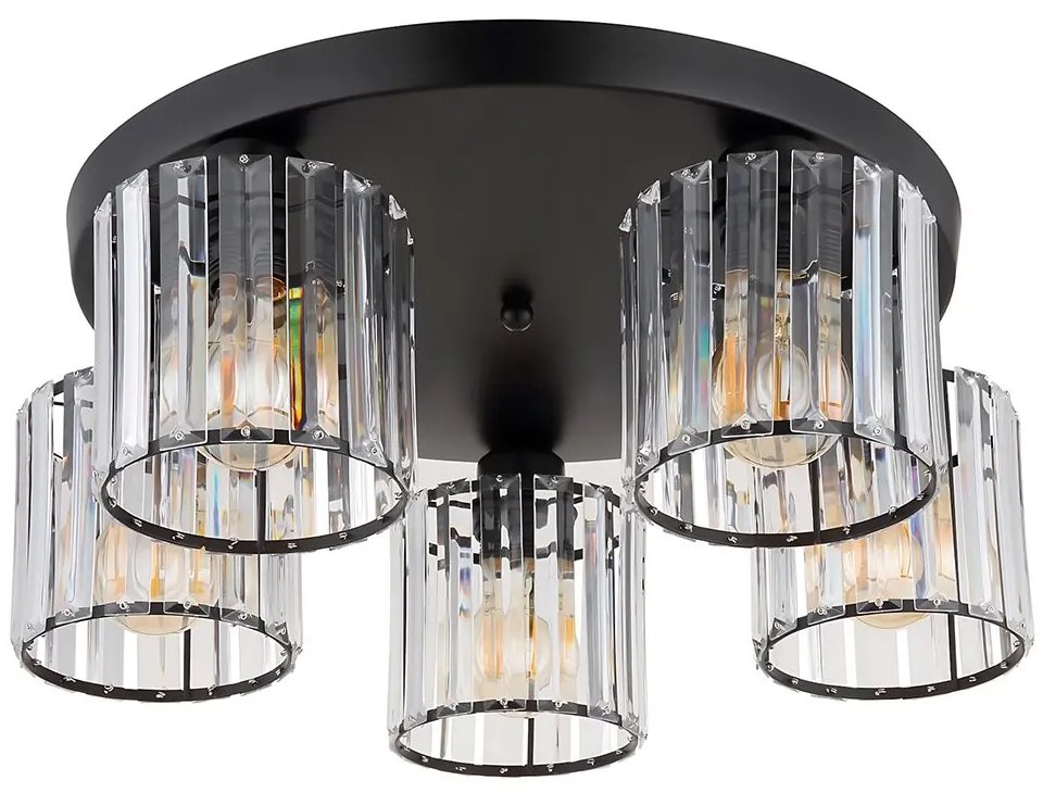 Toolight Toolight, stropné svietidlo 5xE27, EBT023-5C, čierna, OSW-01223