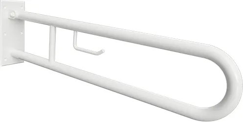 Bemeta Design HELP: Madlo, 813 mm, v tvare U, s držiakom TP, sklopné, bez krytky, biela - 301102284