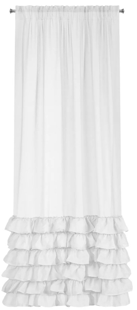 ZÁCLONA NA PÁSKE DOLLY 140X250 CM BIELA