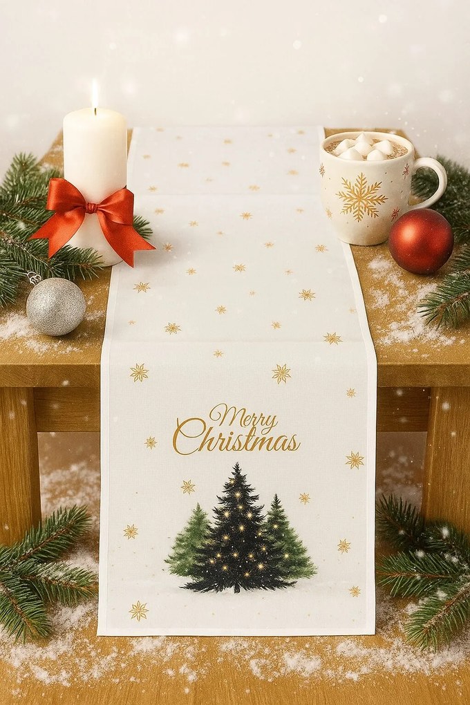 Vianočný obrus Merry Christmas 40x170cm TiaHome