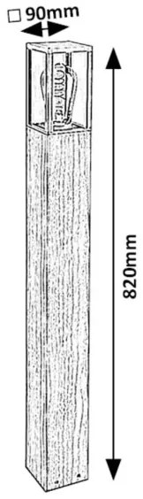 Rabalux 7197 - Vonkajšia lampa WALES 1xE27/60W/230V IP44