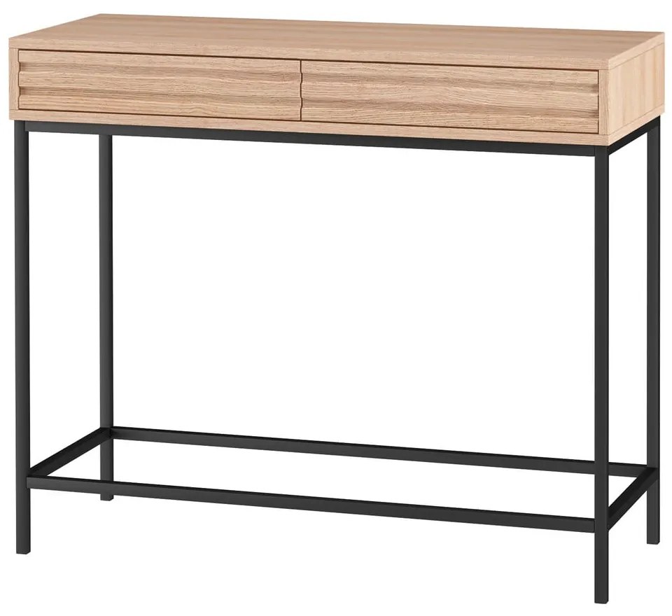 Konzolový stolík s doskou v dubovom dekore v prírodnej farbe 35x90 cm Celine – Støraa