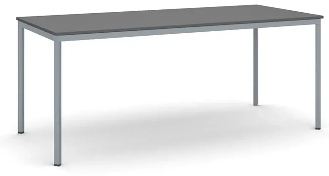 Stôl jedálenský, 1800 x 800 mm, tmavo sivá podnož, grafit