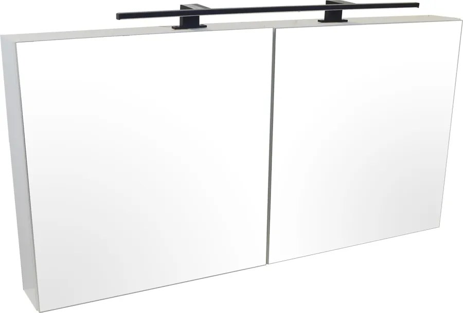 Comodo Zrkadlová skrinka Montana 120 ZS LED-B s osvetlením Any LED 80 B, čierna