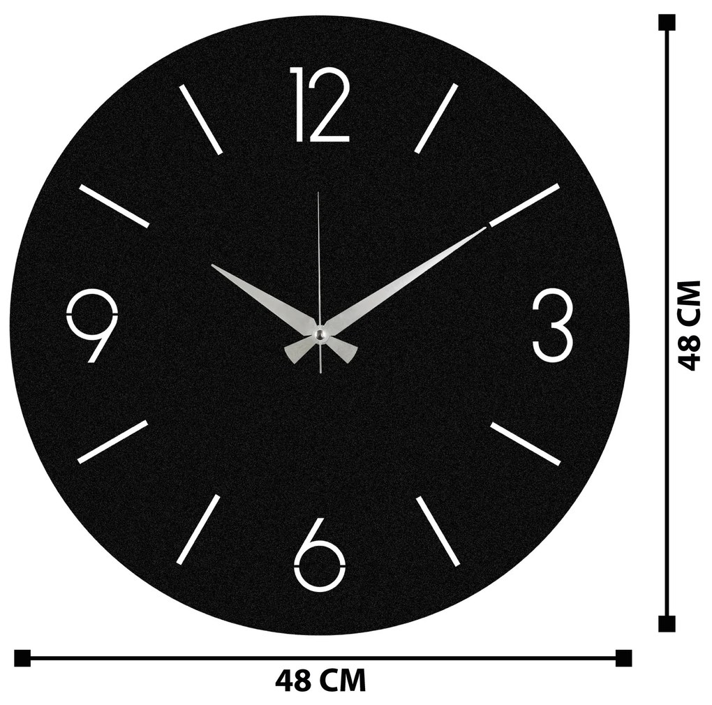 Nástenné kovové hodiny Trevwela čierne