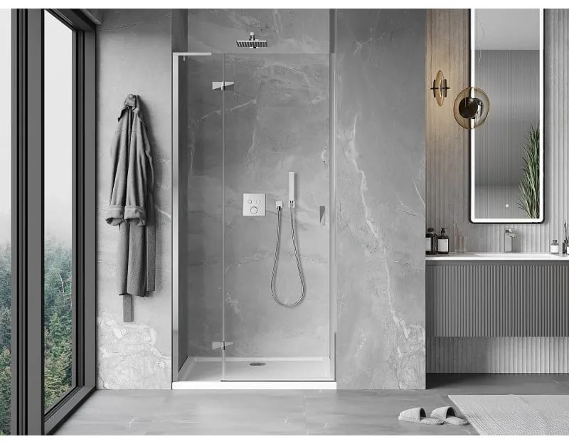 Mexen Mist-H L, 1-krídlové sprchové dvere ľavé 70 cm, číre sklo, chrómový profil, 8A5L-070-000-01-00-L