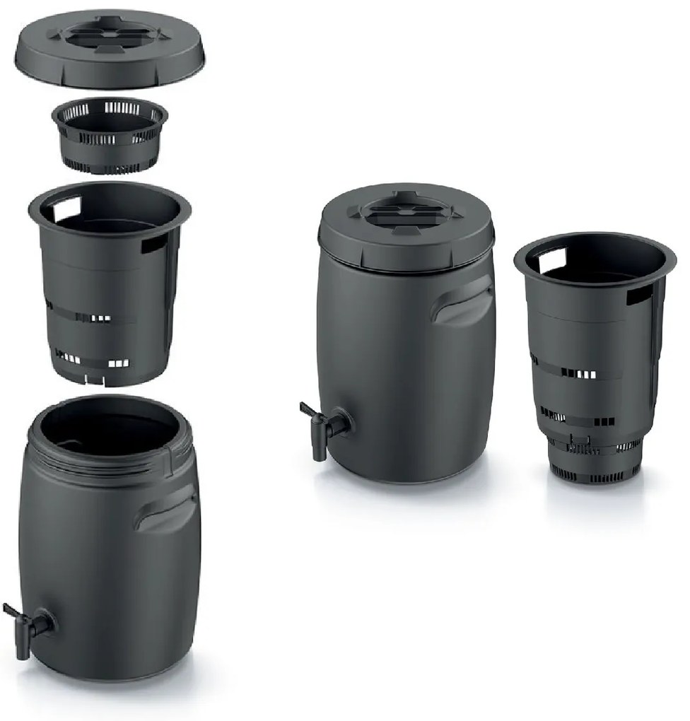 PROSPERPLAST Kompostér na výrobu EKO hnojiva COMBIOLIQ čierny 25l