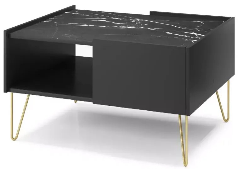 Konferenční stolek Harmony Va 97 cm černý/černý mramor