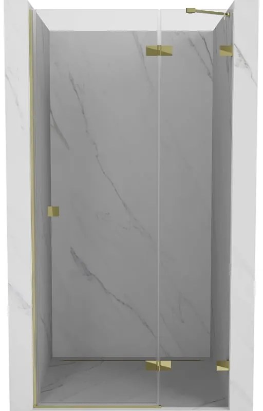 Mexen, Mexen Lunar pravé otočné sprchové dvere 105 cm, transparentné, zlaté - 834-105-000-50-00-P