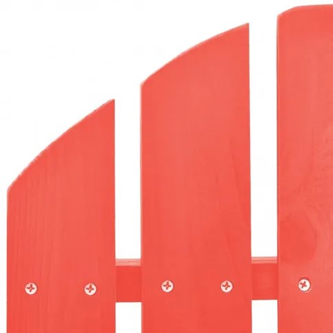 vidaXL Záhradná stolička Adirondack s otomanom jedľový masív červená-